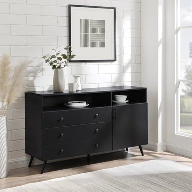 APARADOR R&R MUEBLES NEGRO MODERNO MIN