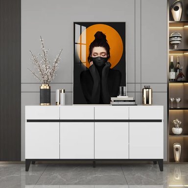 APARADOR R&R MUEBLES BLANCO MODERNO LITA