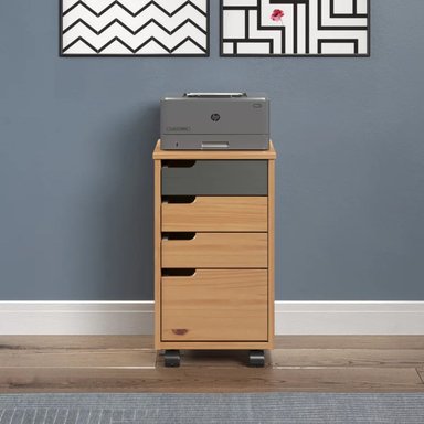 ARCHIVADOR R&R MUEBLES NATSUMI 32 CM X 38 CM ARCHIVADO MODERNO MARRON Y NEGRO