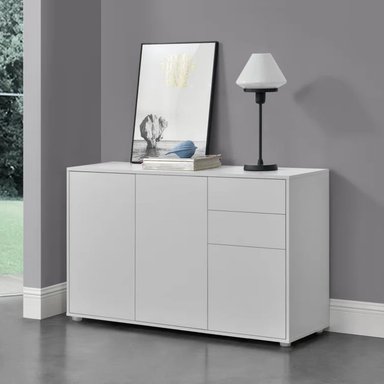 APARADOR R&R MUEBLES TOKISAKI MODERNO 2 CAJONES BLANCO