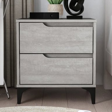 VELADOR R&R MUEBLES MESA NOCHE TAIYO GRIS