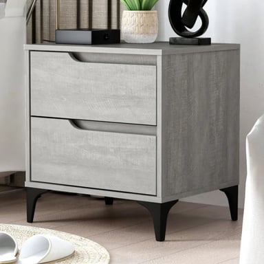 VELADOR R&R MUEBLES MESA NOCHE TAIYO GRIS - 2