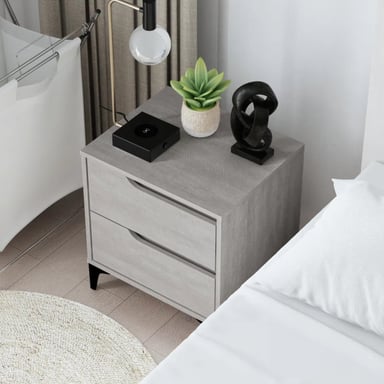 VELADOR R&R MUEBLES MESA NOCHE TAIYO GRIS - 3