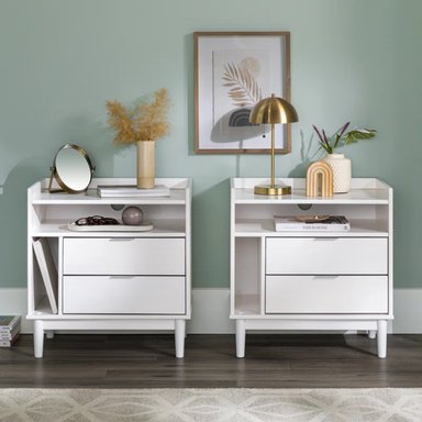 PACK X2 VELADOR R&R MUEBLES MODERNO ZAMORA BLANCO