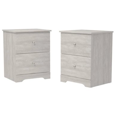 PACK X 2 VELADORES MESA DE NOCHE DIDI GRIS RYR MUEBLES