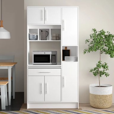 MUEBLE PARA MICROONDAS SHINYA  BLANCO RYR MUEBLES