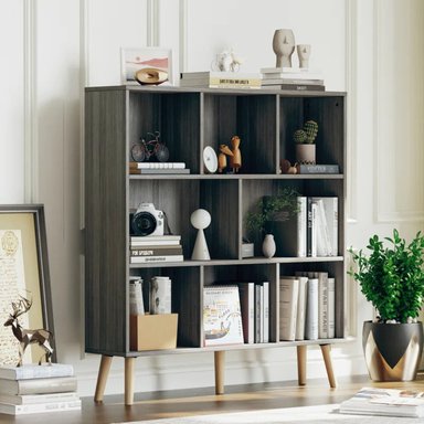 ESTANTE LIBRERO R&R MUEBLES VELARDE GRIS VINTAGE