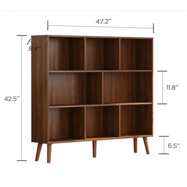 ESTANTE LIBRERO R&R MUEBLES VELARDE MARRÓN VINTAGE - 2