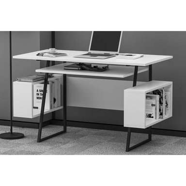 ESCRITORIO MODERNO R&R MUEBLES HASEBE 120 CM X 60 CM BLANCO