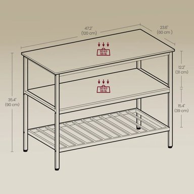 ISLA DE COCINA R&R MUEBLES ALESSIO MODERNA MARRÓN/NEGRO RYR MUEBLES - 3