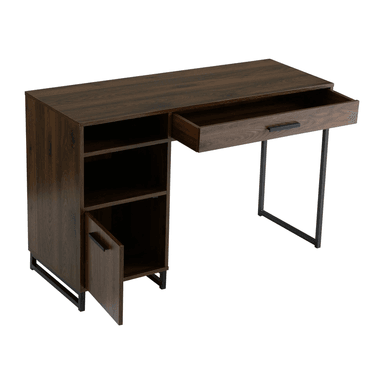 ESCRITORIO MODERNO R&R MUEBLES PRADO 120 CM X 45 CM MARRÓN 1 PUERTA 1 CAJÓN - 3