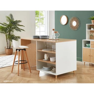 MUEBLE DE COCINA R&R MUEBLES KOMEKKO MODERNO BLANCO Y DUNA RYR MUEBLES