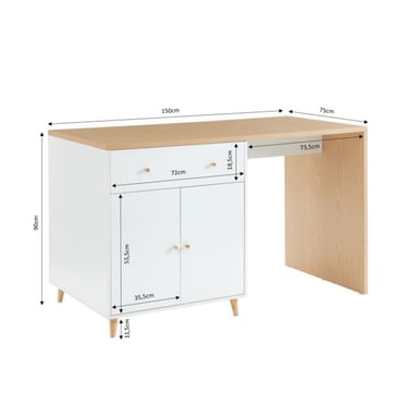 MUEBLE DE COCINA R&R MUEBLES KOMEKKO MODERNO BLANCO Y DUNA RYR MUEBLES - 3