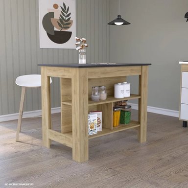 MUEBLE DE COCINA R&R MUEBLES SATO MODERNO MARRON RYR MUEBLES