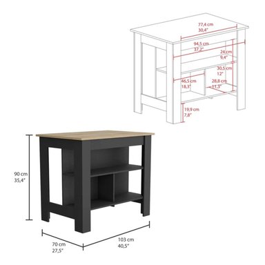 MUEBLE DE COCINA R&R MUEBLES SATO MODERNO NEGRO RYR MUEBLES - 3