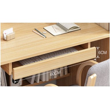 ESCRITORIO MODERNO R&R MUEBLES SUN 120 CM X 60 CM MARRÓN CLARO - 2