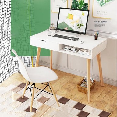 ESCRITORIO R&R MUEBLES MATEO 100 CM X 50 CM BLANCO VINTAGE