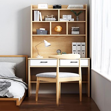 ESCRITORIO MODERNO R&R MUEBLES SOTO 80 CM X 50 CM MARRÓN CLARO ALTO 1