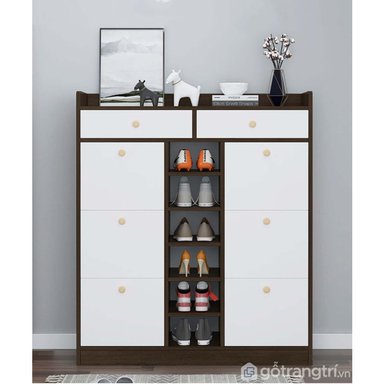 ZAPATERA R&R MUEBLES MALÚ MARRÓN MODERNA ALTO 134 CM