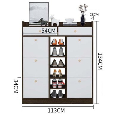 ZAPATERA R&R MUEBLES MALÚ MARRÓN MODERNA ALTO 134 CM - 4