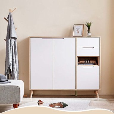 ZAPATERA R&R MUEBLES ELIZA MARRÓN CLARO MODERNA