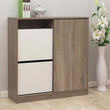 ZAPATERA R&R MUEBLES LAZO MARRÓN MODERNA 100CM