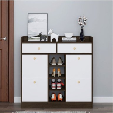 ZAPATERA R&R MUEBLES MALÚ MARRÓN MODERNA ALTO 100 CM - 1