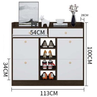 ZAPATERA R&R MUEBLES MALÚ MARRÓN MODERNA ALTO 100 CM - 3
