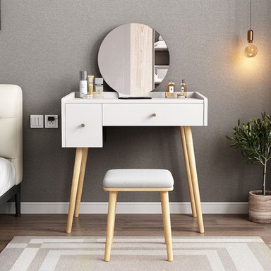 TOCADOR R&R MUEBLES LORETO BLANCO VINTAGE CON PATAS NATURAL