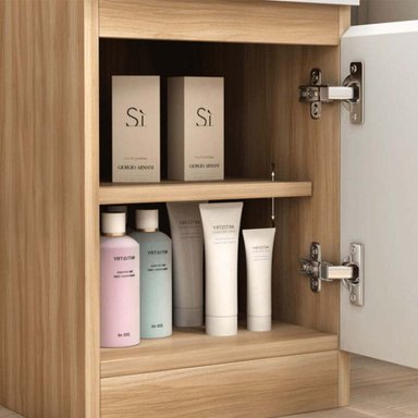 TOCADOR R&R MUEBLES PIURA MARRÓN CLARO MODERNO ALTO CON ESPEJO - 3