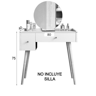TOCADOR R&R MUEBLES LORETO GRIS VINTAGE BLANCO - 3