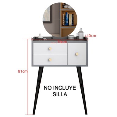TOCADOR R&R MUEBLES LURÍN GRIS VINTAGE BLANCO - 2
