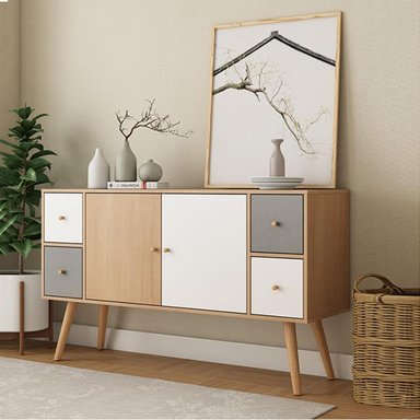 APARADOR R&R MUEBLES SHAGUI MULTICOLOR MODERNO 2 PUERTAS 4 CAJONES