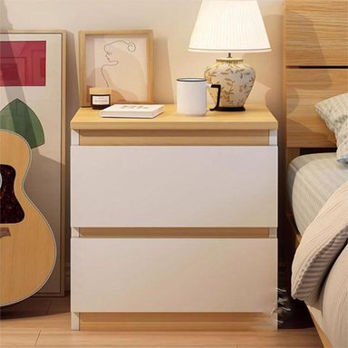 VELADOR R&R MUEBLES MODERNO CHARLOTTE 2 CAJONES BLANCO