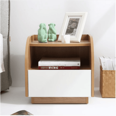 VELADOR R&R MUEBLES MODERNO KINA 1 CAJÓN MARRÓN CLARO