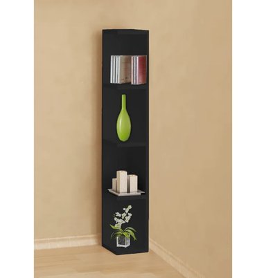 ESTANTE R&R MUEBLES HISHIKAWA NEGRO ESQUINERO MODERNO