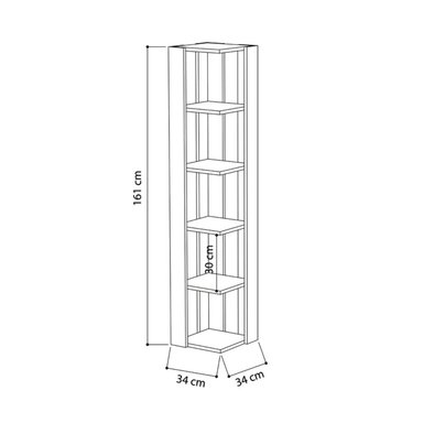 ESTANTE R&R MUEBLES TANIYAMA GRIS MODERNO - 3
