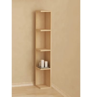 ESTANTE R&R MUEBLES HISHIKAWA MARRÓN ESQUINERO MODERNO