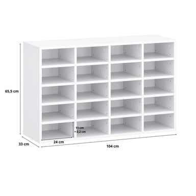 ZAPATERA MODERNA MIRIA BLANCO RYR MUEBLES - 3