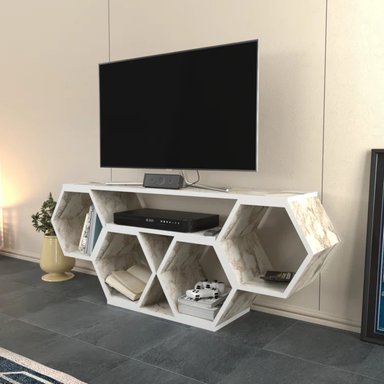 MUEBLE PARA TV R&R MUEBLES NOGAWA 55' MODERNO BLANCO