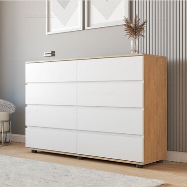 COMODA R&R MUEBLES NILAN MODERNA DUNA MULTICOLOR BLANCO