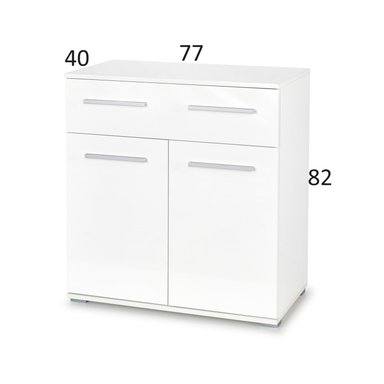 COMODA R&R MUEBLES FIORI MODERNA ANA 2 PUERTAS 1 CAJON BLANCO - 2