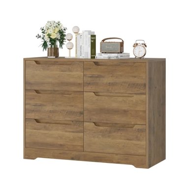 COMODA R&R MUEBLES OKIDO MODERNA 6 CAJONES MARRON - 2