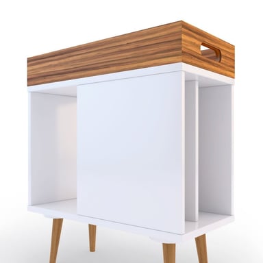 VELADOR R&R MUEBLES MODERNO TOYOHANA BLANCO MARRÓN - 2