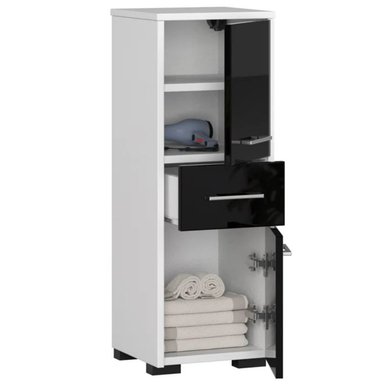 MUEBLE DE BAÑO MODERNO ABBY BLANCO Y NEGRO RYR MUEBLES - 2