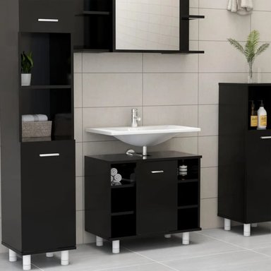 MUEBLE BAÑO R&R RAY NEGRO MODERNO