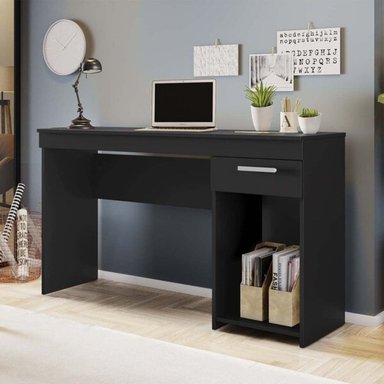 ESCRITORIO MODERNO R&R MUEBLES IRODORI 108 CM X 41 CM NEGRO