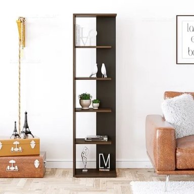 ESTANTE R&R MUEBLES ANITA MULTICOLOR LINEAL MODERNO CON FONDO