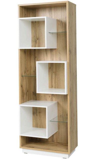 ESTANTE R&R MUEBLES MODERNO MULTICOLOR GEOMÉTRICO CON VIDRIO