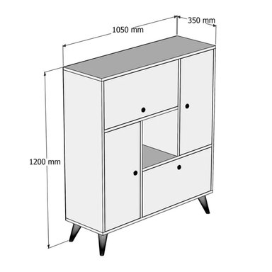 MUEBLE AUXILIAR DE COCINA R&R MUEBLES MARGARET RR MUEBLES - 3